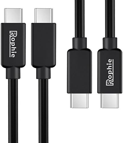 USB Type C Cable, Rophie 2Packs (1.6ft+4ft) Hi-speed USB Type C to Type C (USB-C to USB-C) Cable for the new MacBook, Nexus 5x/6p, ChromeBook Pixel, Nokia N1 Tablet and More (Type C to C 0.5m+1.2m)