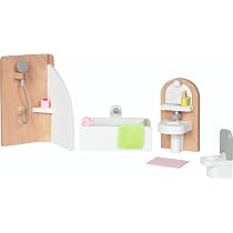 Goki Cuisine Miniature Pour Poupées – 20 Pièces En Bois De Hêtre, Accessoires Maison Stylés, Jeu éducatif Et Créatif Pour Enfants