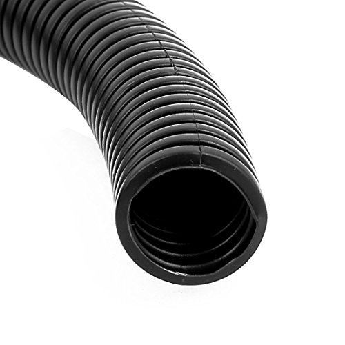 sourcingmap® Schwarz Kunststoff 18mmx15mm Durchm. Flexibel Wellrohr Rohr Schlauch Rohrleitung 2,3M Lang - 2