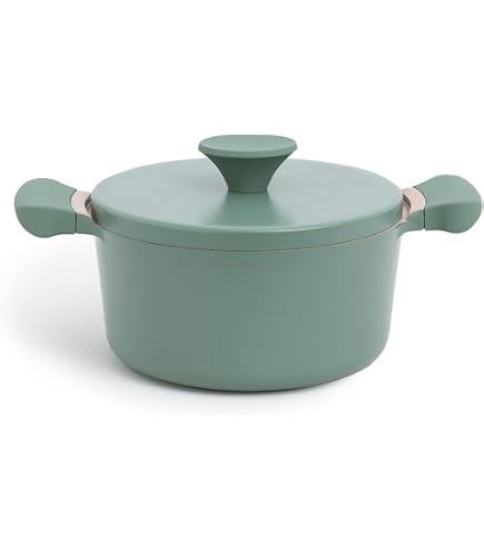 Poêle à Frire 28 Cm Vert Pastel - Fonte D'Aluminium, Revêtement Sans PTFE/PFOA, Manche Bakélite - Compatible Tous Feux Dont Induction - 12