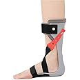 Drop Foot Support Splint, Adjustable AFO Brace Ankle& Foot Orthosis, for Improved Walking Gait, For Treatment Of Plantar Fasciitis Achilles Tendonitis & Drop Foot(Left) (L)