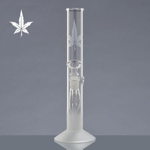 Sand Leaf – Glas Bong Tabakpfeife 26cm hoch, 36mm Ø, 14er Chillum - 4