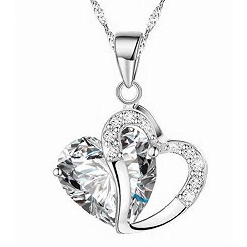 Preisvergleich Produktbild Damen 925 Sterling Silber 3A Zirkonia Halskette exquisite Geschenk