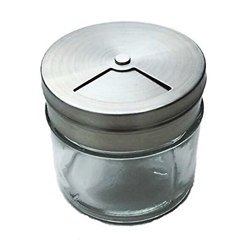 Gewürzstreuer Vorratsglas 100 ml mit 3-fach Lochung Edelstahldeckel 12 Stück - 2