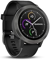 Garmin Vivoactive 3 - Montre Connectée de Sport avec GPS et Cardio Poignet - Gris avec Bracelet Noir