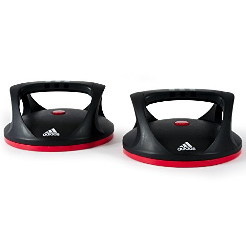 adidas Liegestützgriffe Swivel Push Up Bars, schwarz-rot, ADAC-11401 - 2