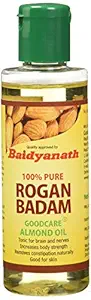 Baidyanath Rogan Badam (Almond) Oil | 100% Pure, Cold Pressed & Sweet Almond Oil | For Glowing Skin & Hair Growth - 100 ML