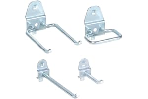 OSE EURO VANADIUM - Lote de 11 ganchos de metal para paneles de pared, color gris