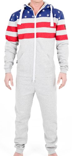Juicy Trendz Prima Hombres Onesie Mono Capucha Playsuit Todo en Una Sola Pieza
