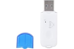 ASHATA Mini USB odbiornik Bluetooth Audio A2DP Music Adapter bezprzewodowy do samochodu AUX telefon komórkowy, adapter bezprzewodowy USB Bluetooth Obsługa odbiornika audio Bluetooth A2DP V1.2