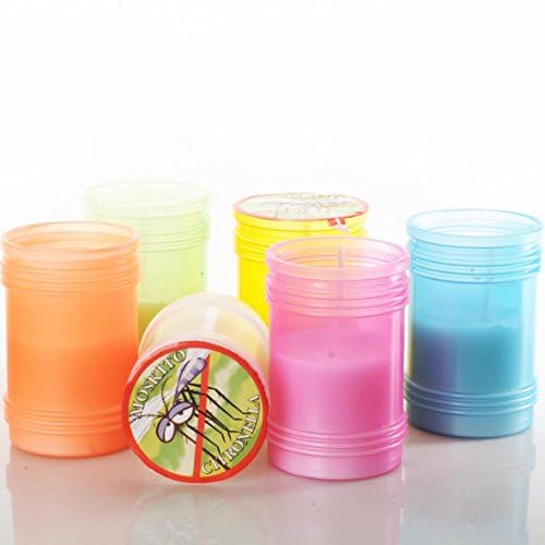 Travel Pack of 3 Outdoor Citronella Candles, Small Compact Size Anti Mosquito Candles