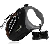 Takit DG5 - 5m Hundeleine Mit Rückziehfunktion - Für Kleine, Mittelgroße Und Große Hunde Bis Zu 50 Kg, Ohne Verwickeln, Ein Knopf Zum Stoppen Und Sperren + Kostenlose Hundekottüten