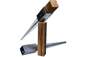 PROFISHOP-BREMEN Pfostenträger Einschlaghülse Bodenhülse für Holzpfosten 750 mm Länge feuerverzinkt (81x81 mm)