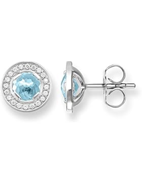 Thomas Sabo Damen-Ohrringe Ohrstecker Glam & Soul Luna 925 Sterling Silber Milky Aquamarine hellblau H1858-694-31