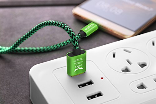 ULTRICS® Micro USB Kabel [3M – 9FT] Nylon geflochtenes Aufladeeinheits-Kabel Tangle geben Synchronisierungsauflade USB-androides Aufladeeinheits-Blei für Samsung-Galaxie, Sony, Nokia, Microsoft, Motorola, Kindle, Nexus, Huawei, LG, Xiaomi, OPPO – Lebenszeit-Garantie, Geld frei Zurück Garantie - 7