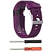 Produktbild Weekendy Für Fitbit Charge HR Ersatz Uhrenarmband, Kleine Ersatz Einstellbare Silikon Band Zubehör Armreif Armband Armband für Fitbit Charge HR mit 2 * Schraubenzieher ( Farbe : Purple )