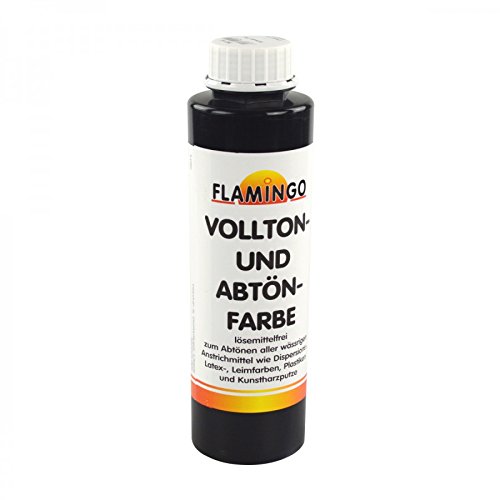 Volltonfarbe Abtönfarbe Flamingo 250ml schwarz Wandfarbe Farbe Malerfarbe