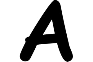 Kleckerliese Alphabet Buchstaben 20cm selbstklebende Aufkleber Wand Fenster Tür Boote Auto Kinderzimmer STICKER A - Höhe 20cm, Farbe Schwarz