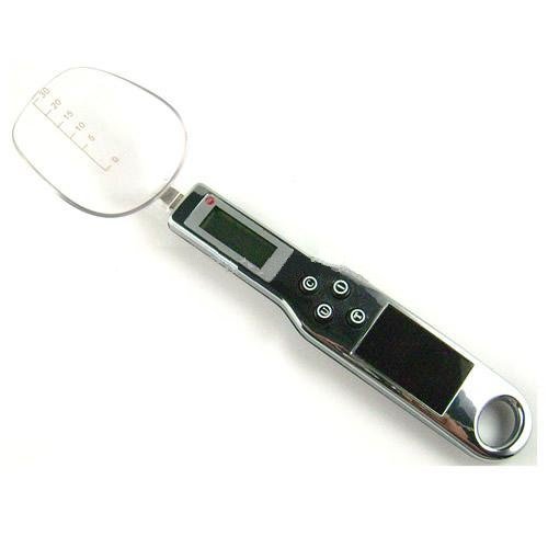 Solar Powered Plastic Digital Spoon Scale with LCD Monitor, Weighs up to 300 gr (Comes in Retail box + Rechargable Battery Included!)