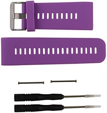 Garmin Vivoactive HR Replacement Band, Juyi Soft Silicone Replacement Wrist Band ONLY for Garmin Vivoactive HR Sports GPS Smart Watch (Purple, Small)