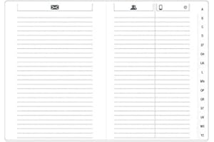 QUO VADIS Répertoire adresse pour Agenda 9 x 12,5 cm Blanc 32 Pages Indexées