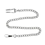 AWStech Fashion Mode Silber Tone Taschenuhr Halskette Kette Chain, Länge 35cm mit Geschenkkarton