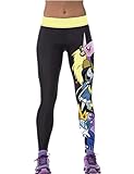 Ninimour-Womens Strechy 3D Digital Print Tight Stretchy Sports Pants Leggings