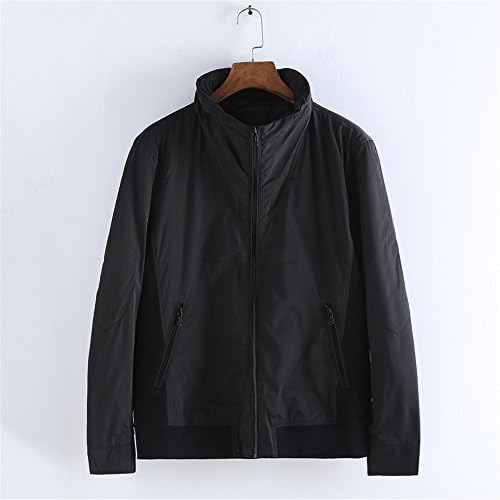 Leisure life jacket spring and autumn leisure life jacket men's jacket jacket,black,XL