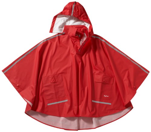 Playshoes Poncho Especially for Satchel Girl's Rain Coat Red 5-6 Years