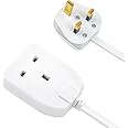 Masterplug Single Socket Long Extension Lead, 10 Metres, White