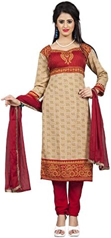 Divyaemporio Women's Cotton Resham Anarkali Dress Material