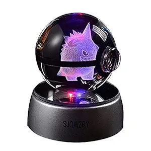 3D Crystal LED Night Light,7 Colors Gradual Changing Table Lamp for Holiday Gifts or Home ?