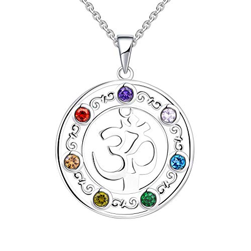 Chakras Yoga Jewelry Le Meilleur Prix Dans Amazon Savemoney Es - jo wisdom plata 925 om colgante 7 chakras yoga collar para mujer