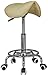 Massage Imperial® iSTOOL Chrome Gas Lift Massage Stool Beauty Therapy Reiki Height Adjustable Salon Swivel Manicure Tattoo Stools Chair Portable Massage Table - Cream