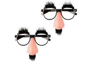 MaoNativey Große Nase Lustige Brille, 2Pc Lustige Disguise Gläser Fake Nase Augenbraue Schnurrbart Clown Brille für Kostüm Partys Goody Bag Füllstoff Cosplay Party Dekoration Favors