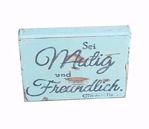 Holzschild sei mutig und freundlich Amazon.de Handmade