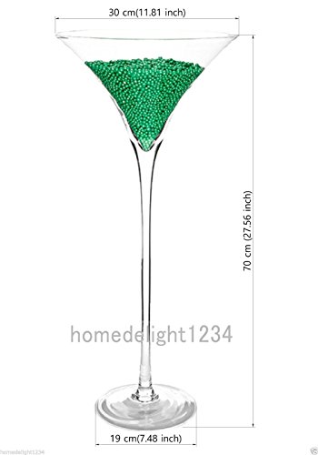 Homedelight Martiniglas-Vase, für Hochzeit, Tischdekoration, 70 cm