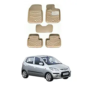 EIAC Plastic and Rubber 3D/4D Car Mat for Hyundai i10, Beige