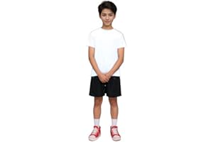 L S U Boys PE Shorts, Football Sports Gym Activewear, Summer School Shorts Stripe Shadow