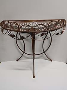 Konsole Wandtisch Tisch Konsolentisch Metalltisch Metall halbrund 82 cm