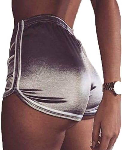 Women's Sexy Costume Silk Slim Dance Shorts Booty Dolphin Shorts Yoga Workout Hot Pants