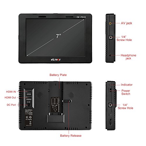 Viltrox DC-70 II 7 Montieur LCD TFT HD clip- on 1280x800 pixels avec entr e AV HDMI et sortie HDMI pour Canon Nikon cam ra DV reviews Viltrox DC-70 II 7 Montieur LCD TFT HD clip- on 1280x800 pixels avec entr e AV HDMI et sortie HDMI pour Canon Nikon cam ra DV