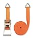 Produktbild Braun Spanngurt 4000 daN, zweiteilig, Farbe orange, 8 m Länge, 50 mm Bandbreite, mit Ratsche und Triangel