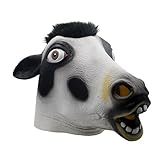 Queenshiny® Latex Tiermaske Halloween-Party-Kostüm (Kuh)