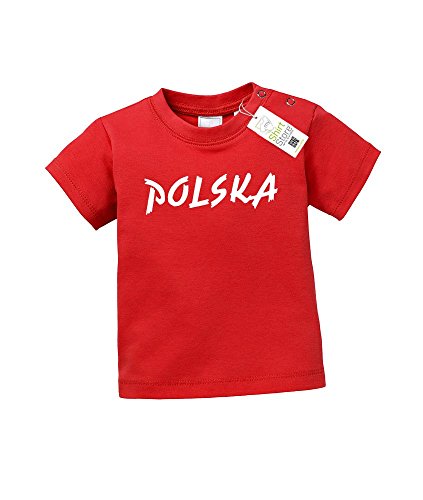 POLSKA SCHRIFTZUG – POLEN – BABY – Rot – T-SHIRT by Jayess-Baby Gr. 92/98