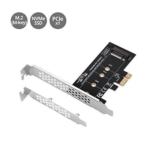 M.2 ssd m-key nvm pcie 3.0 x1 adaptador de tarjeta con instalación baja y completa