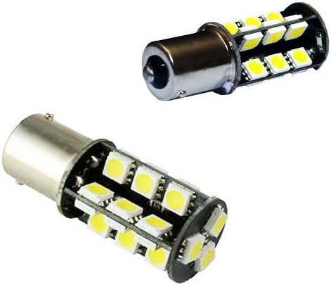 581 (BAU15S) 27 White SMD Canbus LED (off set pin) 2 x Bulbs