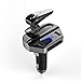 Produktbild LyJ+evanism Stereo-Kopfhörer für Spiele Bluetooth FM Transmitter mit Telefon-Autohalterung, Auto Bluetooth-Player, Blauer Bildschirm V6 Dual USB Smart schnelles Aufladen Auto Fm Transmitter