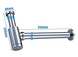 sifon cromado flexible Fácil de instalar -- Sifón tipo botella para desagüe de fregadero, diseñado para funcionar con conjuntos de drenaje de G 1-1/4" cm
