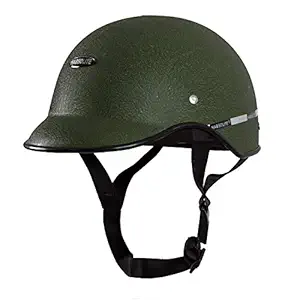 Habsolite HB-MWG2 Mens & Womens ABS Plastic Mini Wrinkle All Purpose Safety Helmet with Quick Release Strap (Green, one size)